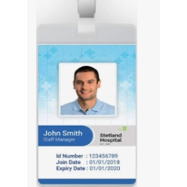 Custom Staff Work Card Smart Employee ID Badge Card Photo Name ID Number Mifare Classic School Smart ID Card