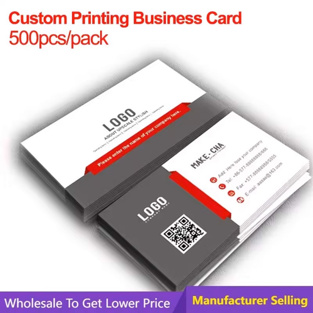 Custom Printing Double Sided Business Card 300g High Quality Paper Customized Name Cards Logo Printed Thank You Card scannable card, scannable id